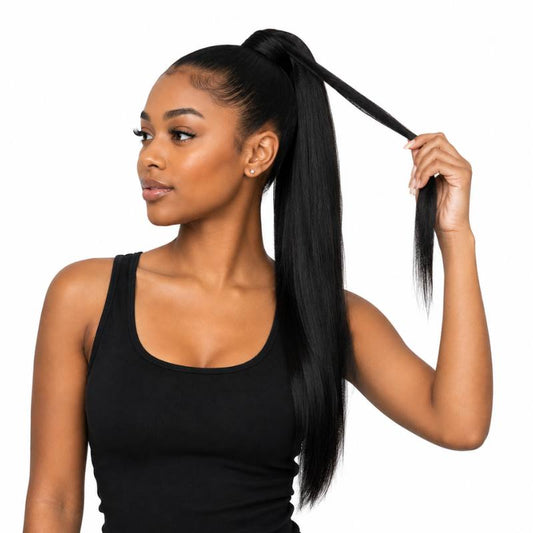 Jet Black Ponytail