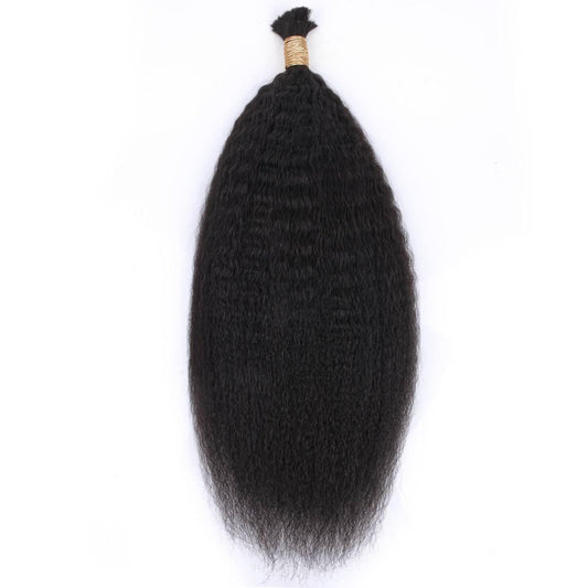 Kinky Straight Bulk Human Hair Extensions