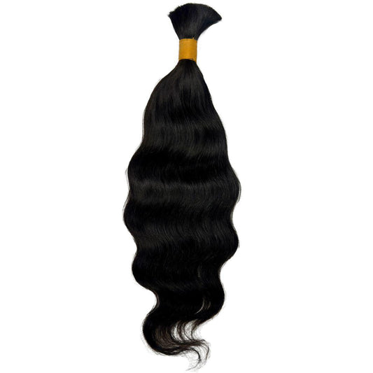 Raw Indian Wavy Bulk Human Hair Extensions